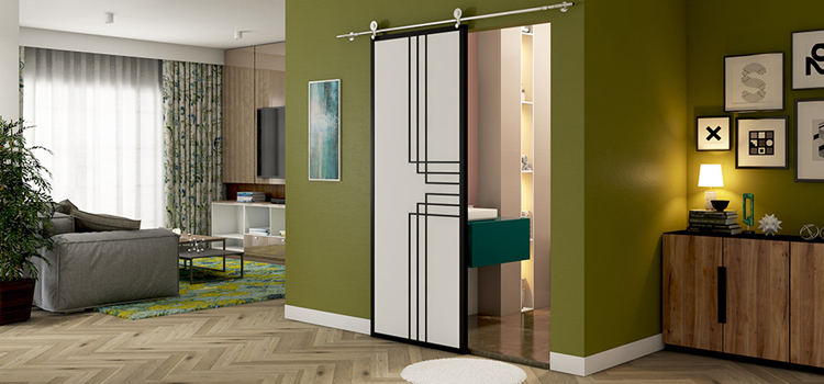 sliding bathroom door installation in Eucalyptus Hills